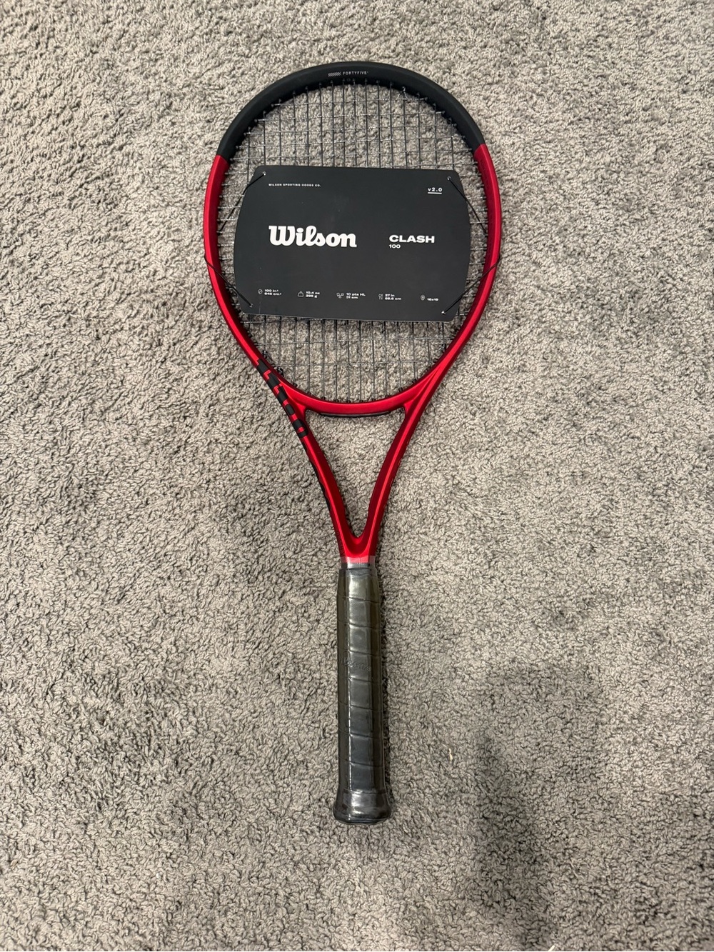 Wilson Clash Tennis Racket in Red and Black